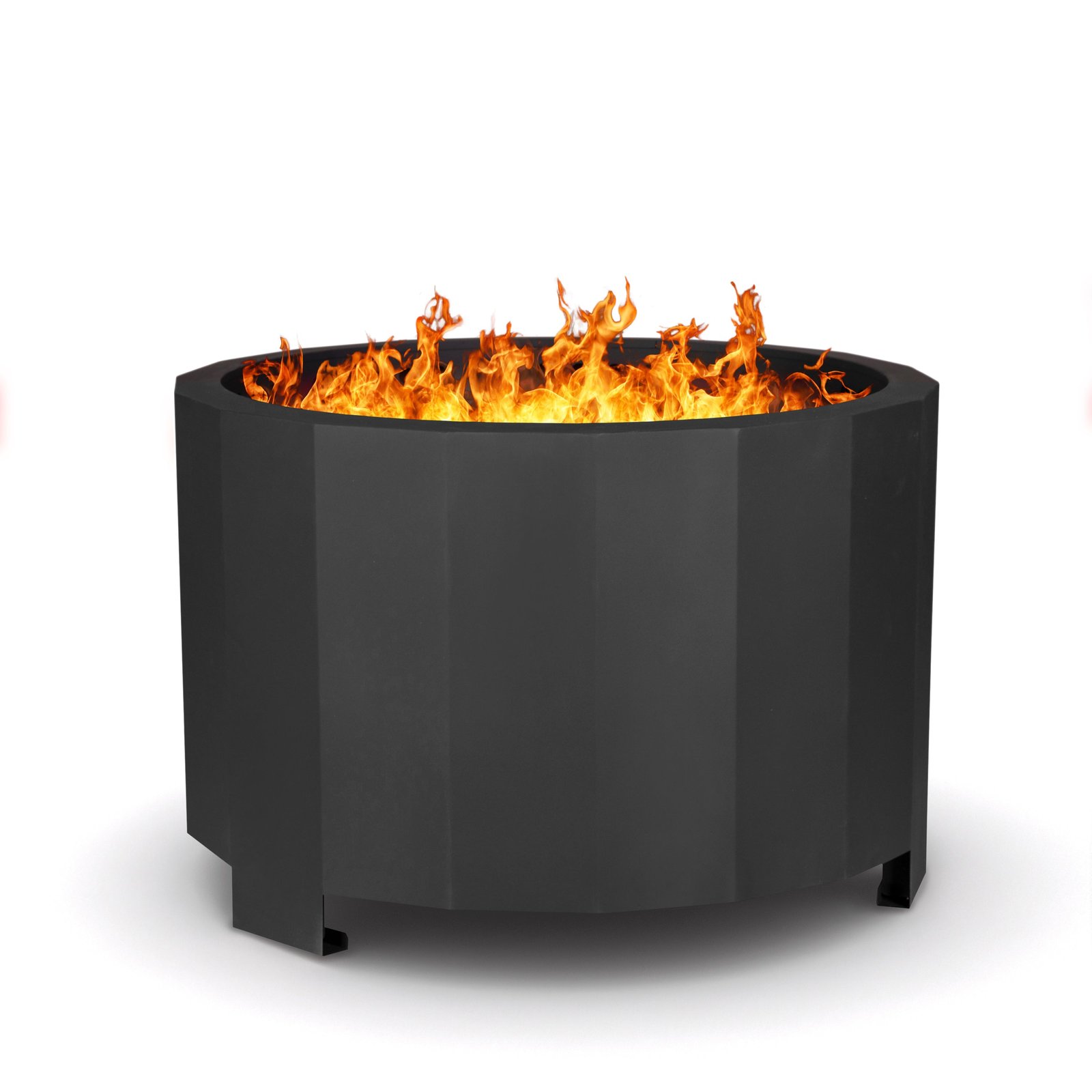 Steel Portable Smokeless Wood Burning Firepit with Waterproof Cover for Outdoor Use