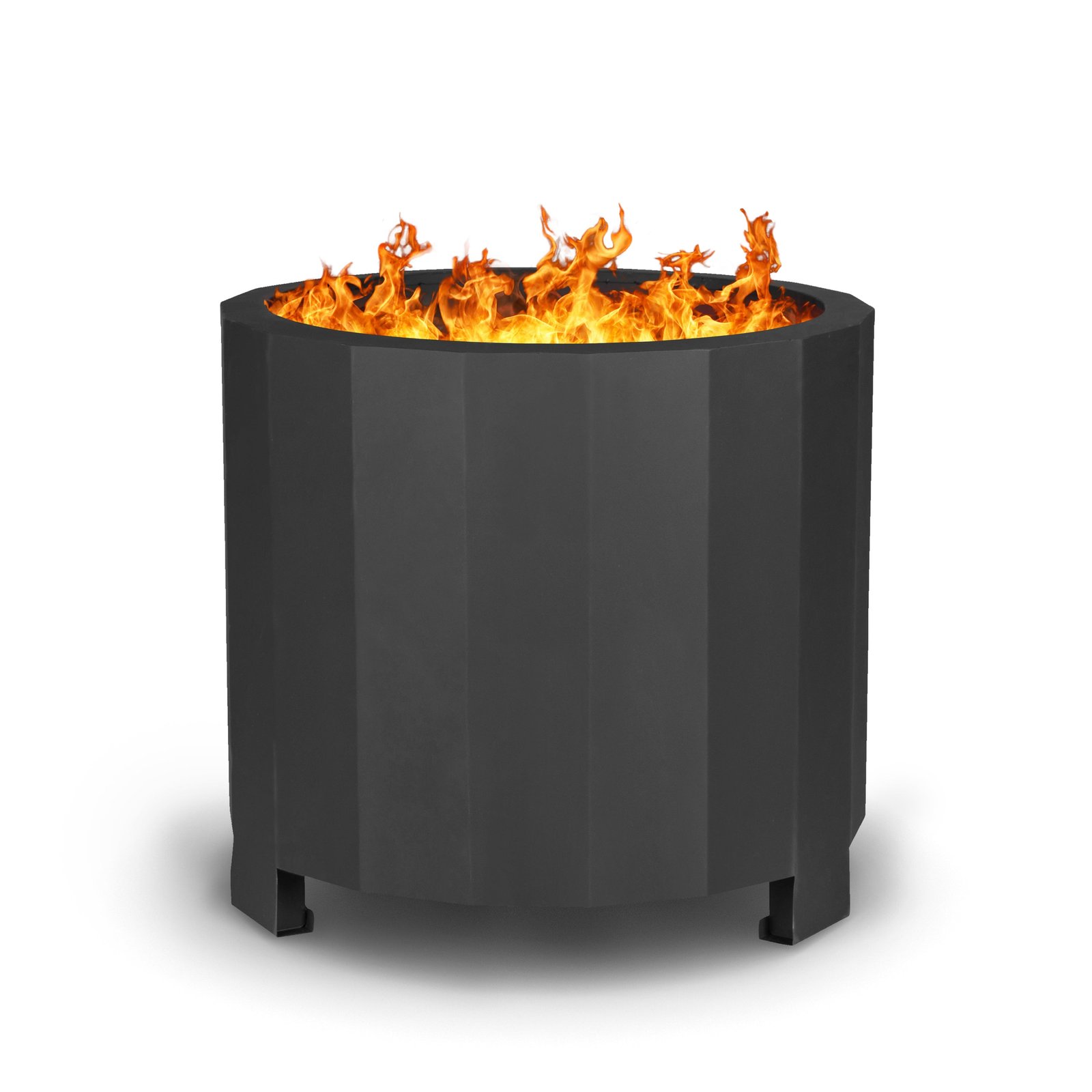 Steel Portable Smokeless Wood Burning Firepit with Waterproof Cover for Outdoor Use