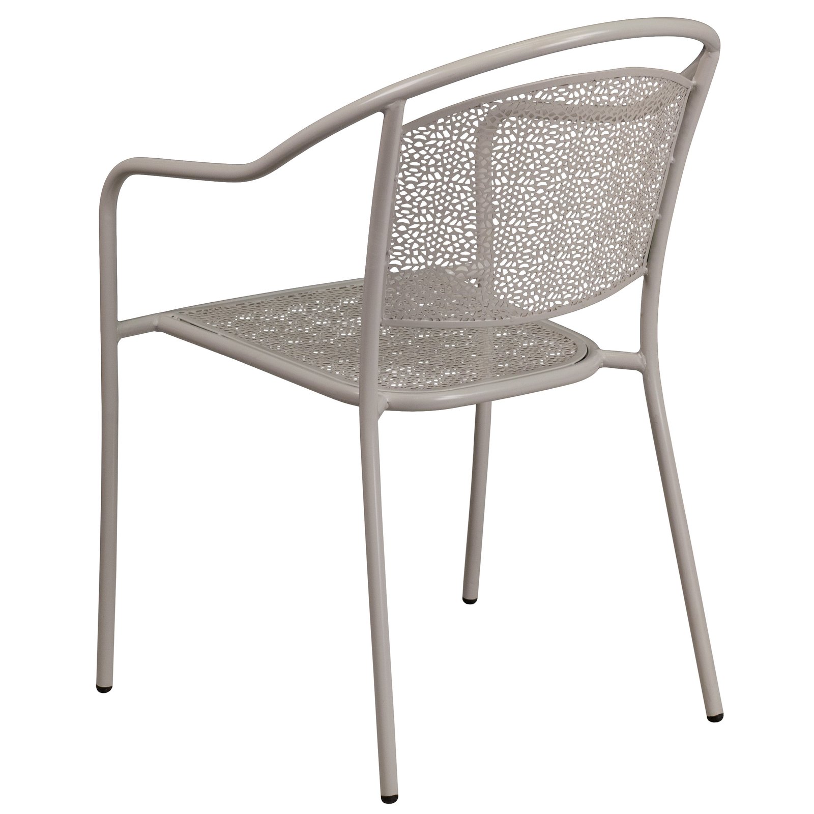 Commercial Grade Colorful Metal Patio Arm Chair with Round Back