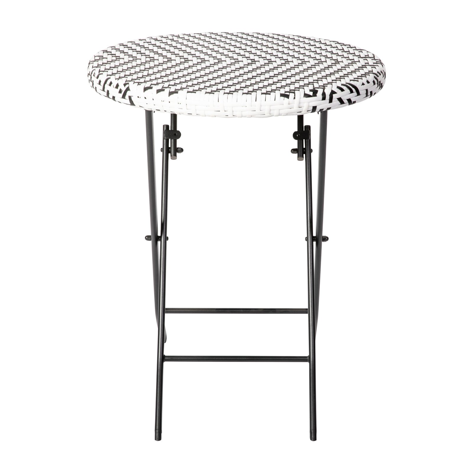 Three Piece Folding French Bistro Set in PE Rattan with Metal Frames for Indoor and Outdoor Use