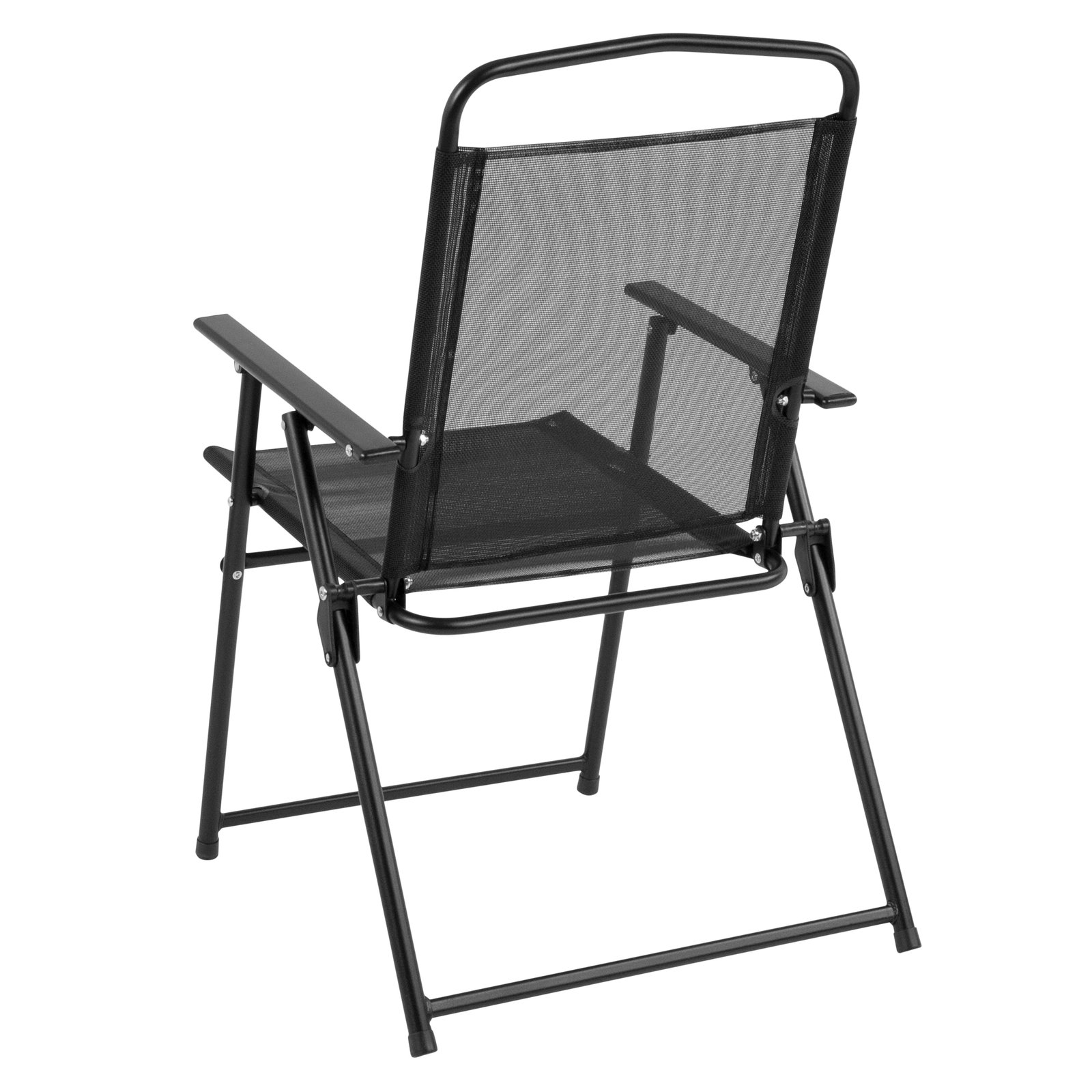 6 Piece Patio Garden Set with Table, Umbrella and 4 Folding Chairs