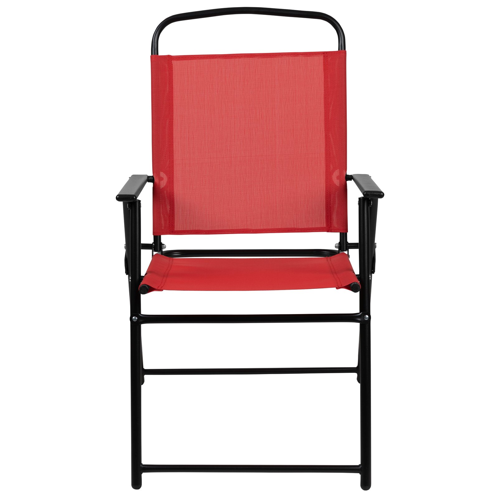 6 Piece Patio Garden Set with Table, Umbrella and 4 Folding Chairs