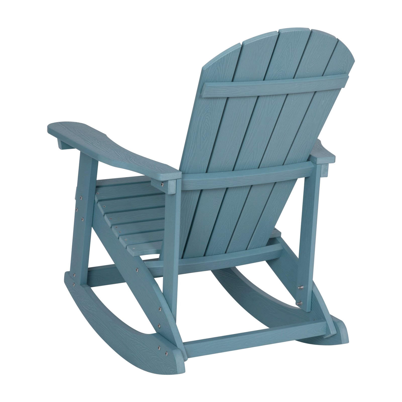 Set of 2 Marcy Classic All-Weather Poly Resin Rocking Adirondack Chairs with Stainless Steel Hardware for Year Round Use