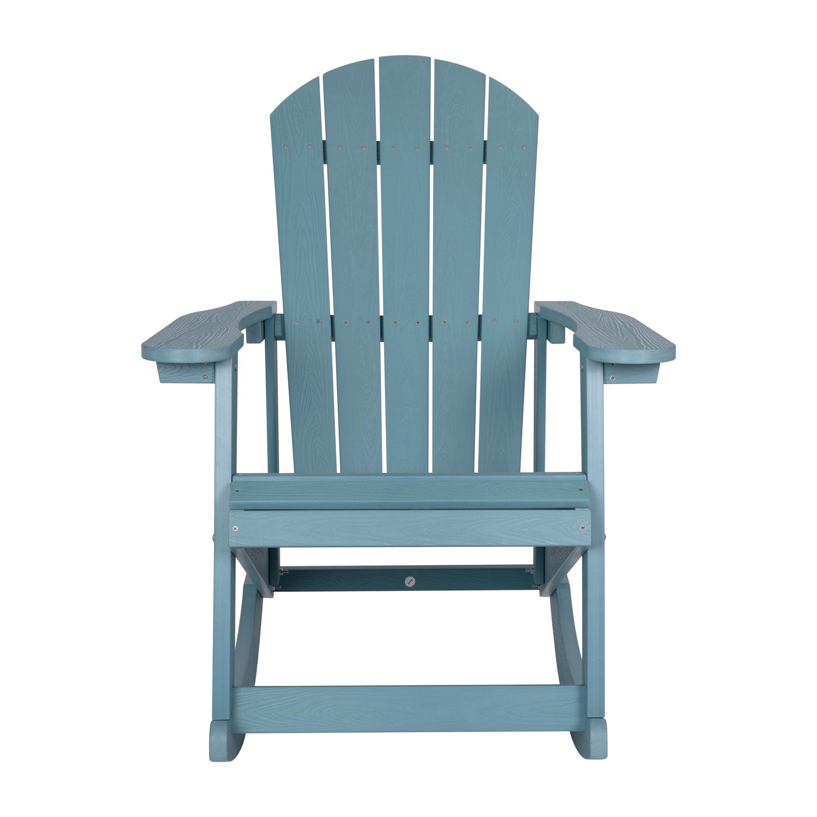 Set of 2 Marcy Classic All-Weather Poly Resin Rocking Adirondack Chairs with Stainless Steel Hardware for Year Round Use