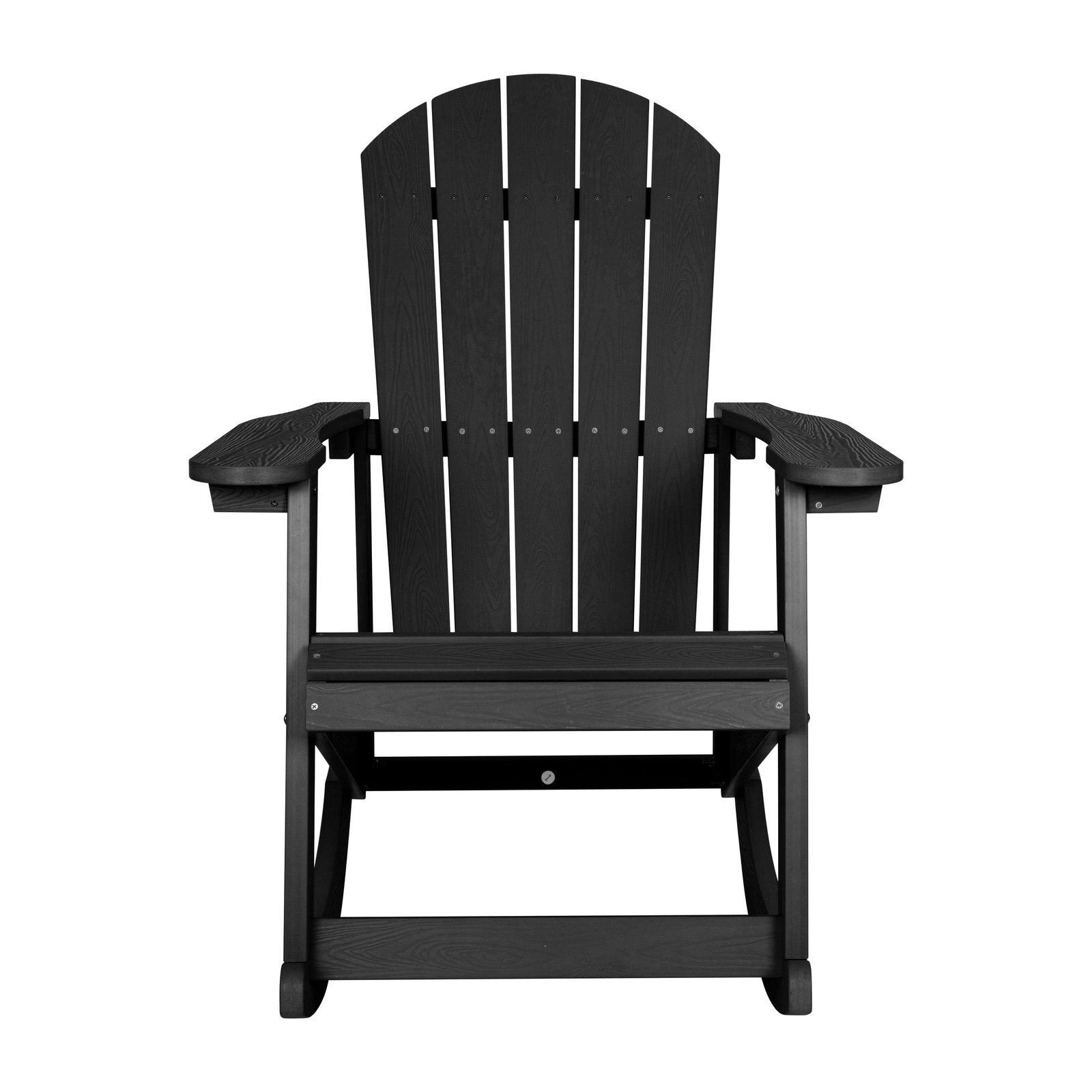 Set of 2 Marcy Classic All-Weather Poly Resin Rocking Adirondack Chairs with Stainless Steel Hardware for Year Round Use
