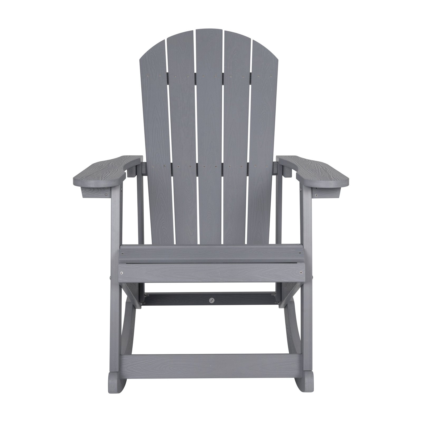 Set of 2 Marcy Classic All-Weather Poly Resin Rocking Adirondack Chairs with Stainless Steel Hardware for Year Round Use