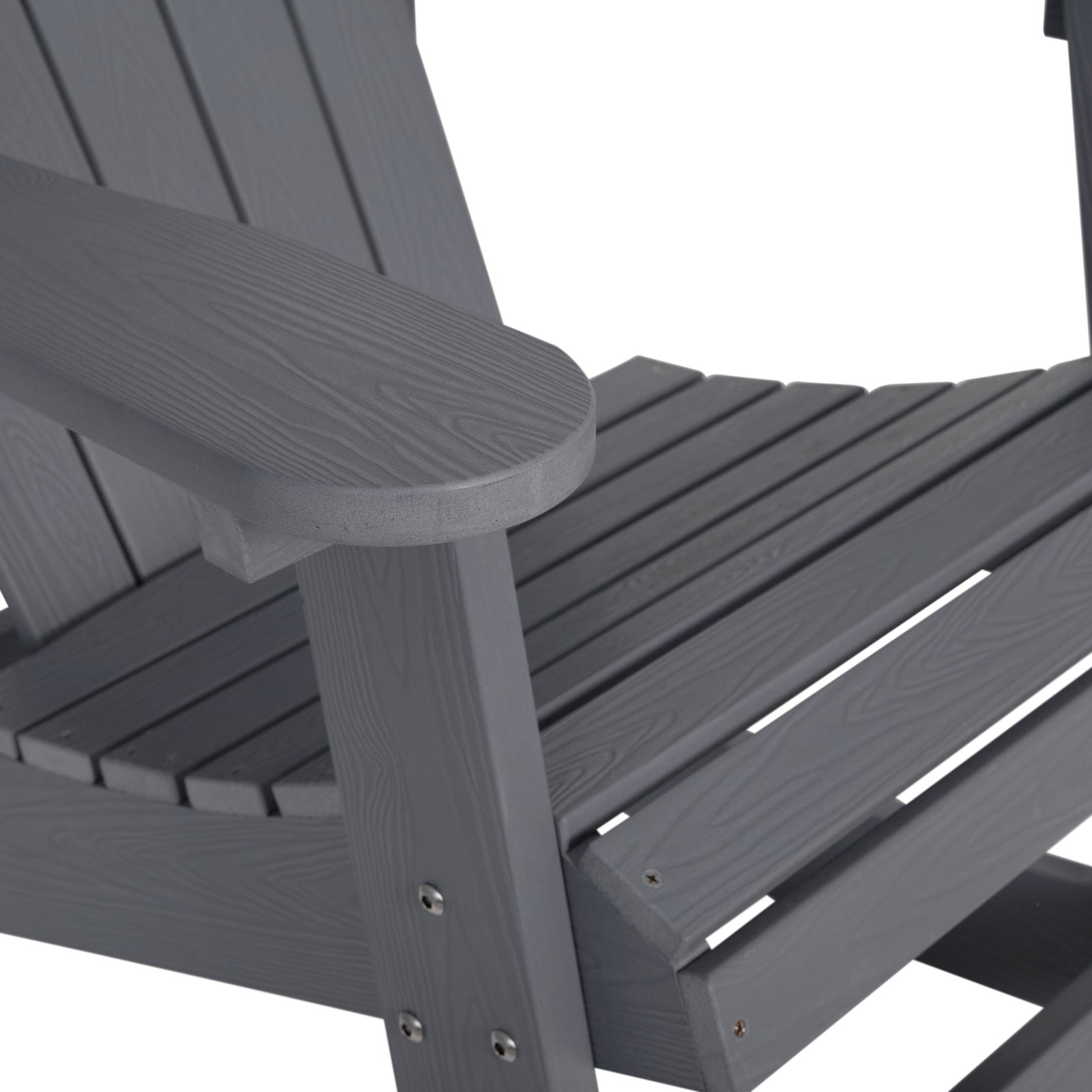 Set of 2 Marcy Classic All-Weather Poly Resin Rocking Adirondack Chairs with Stainless Steel Hardware for Year Round Use