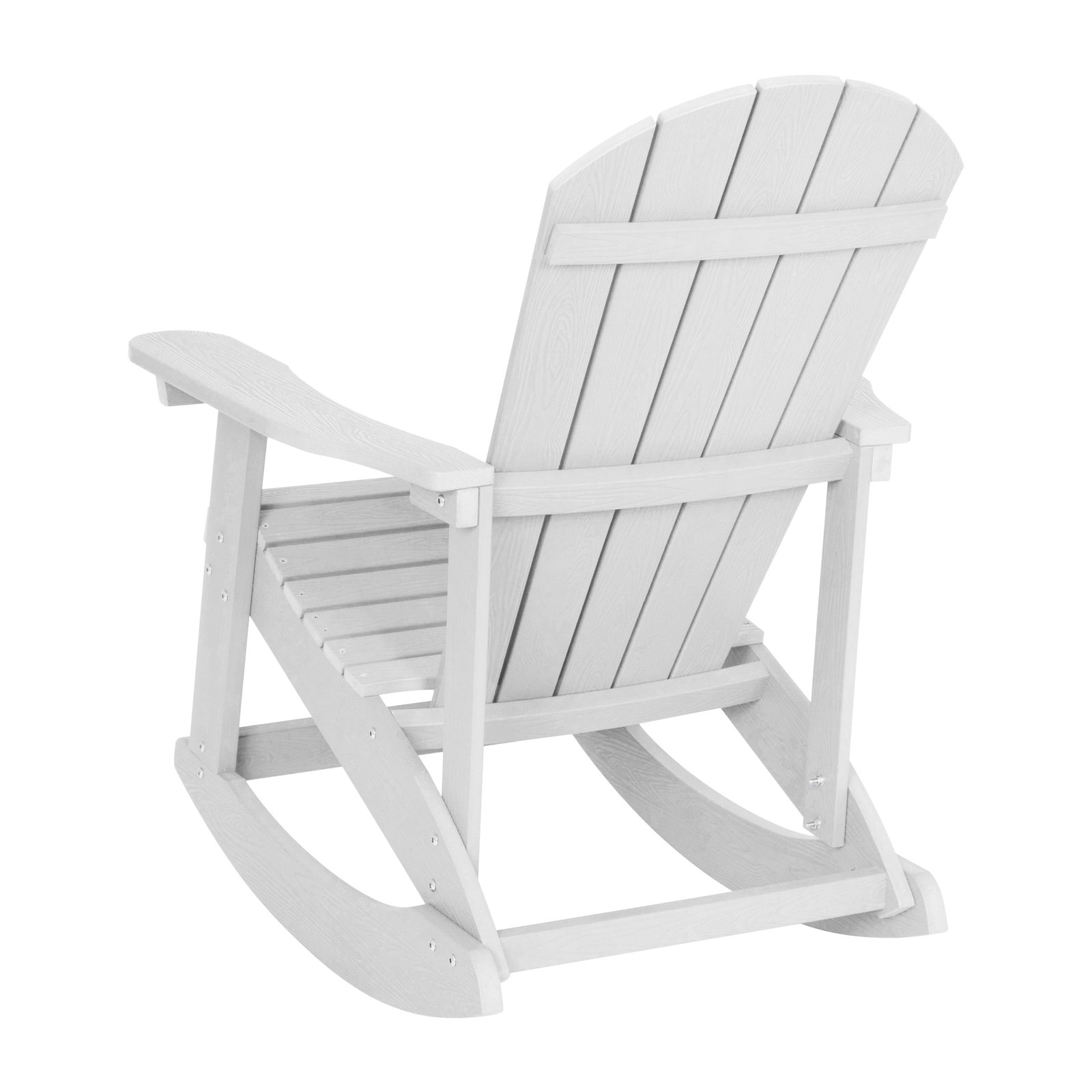 Set of 2 Marcy Classic All-Weather Poly Resin Rocking Adirondack Chairs with Stainless Steel Hardware for Year Round Use