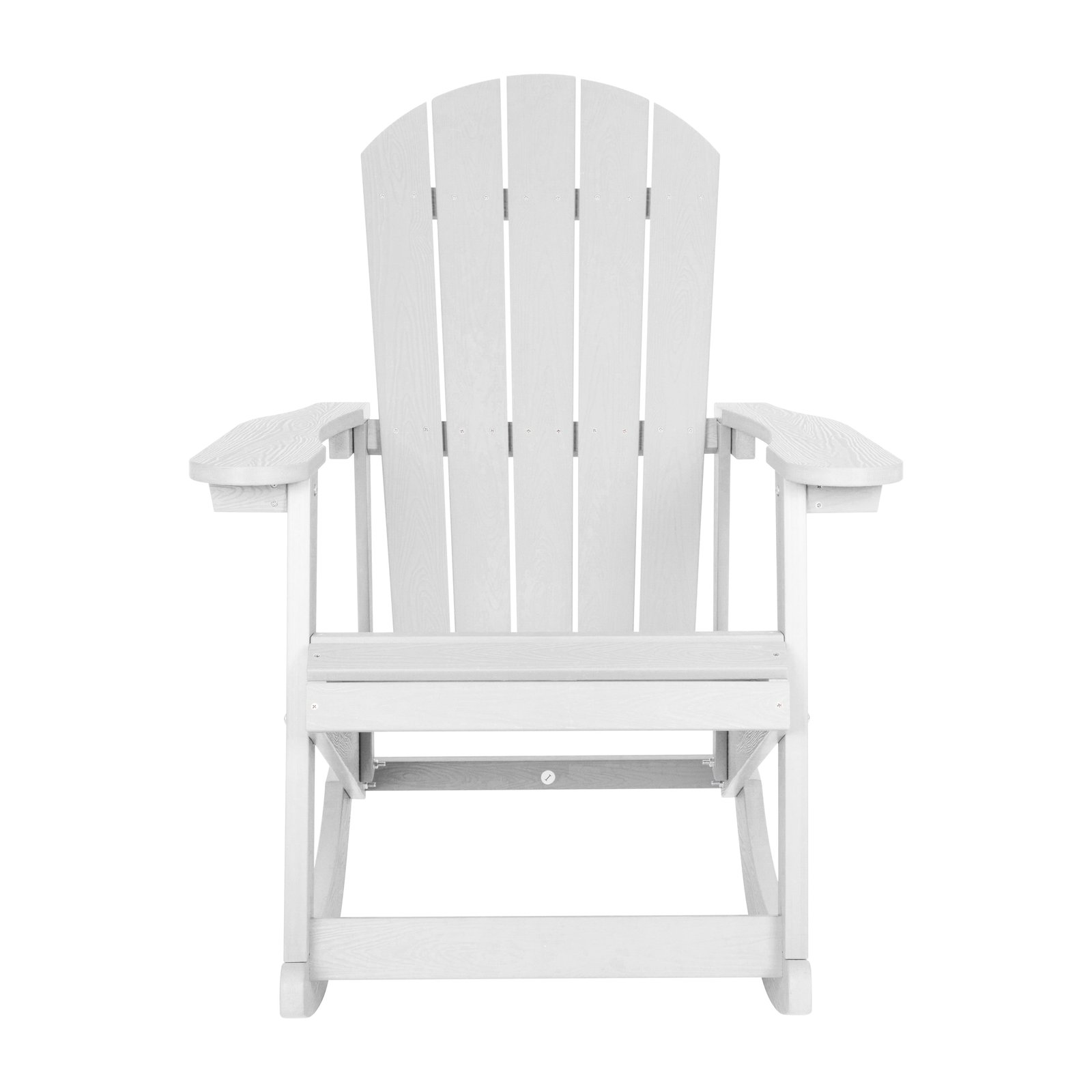 Set of 2 Marcy Classic All-Weather Poly Resin Rocking Adirondack Chairs with Stainless Steel Hardware for Year Round Use