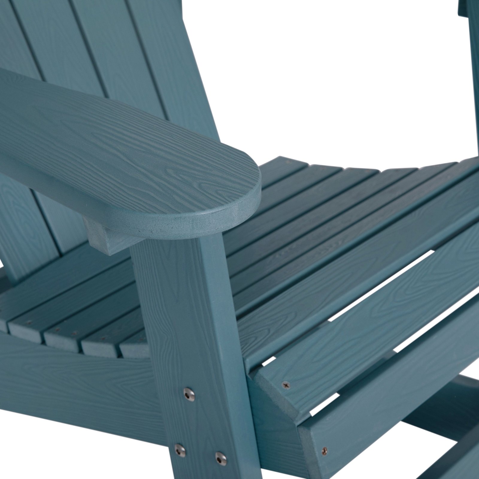 Classic All-Weather Poly Resin Rocking Adirondack Chair with Stainless Steel Hardware for Year Round Use
