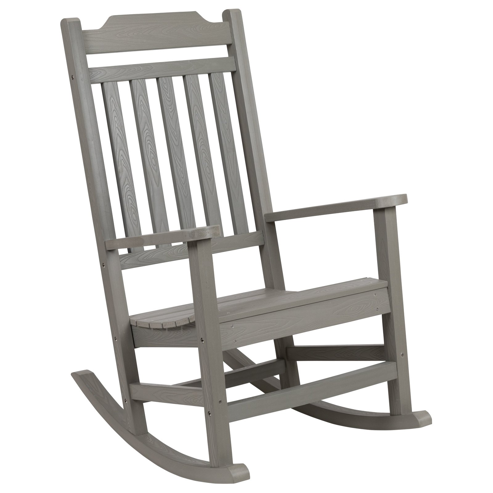 All-Weather Poly Resin Wood Rocking Chair - Patio and Backyard Furniture