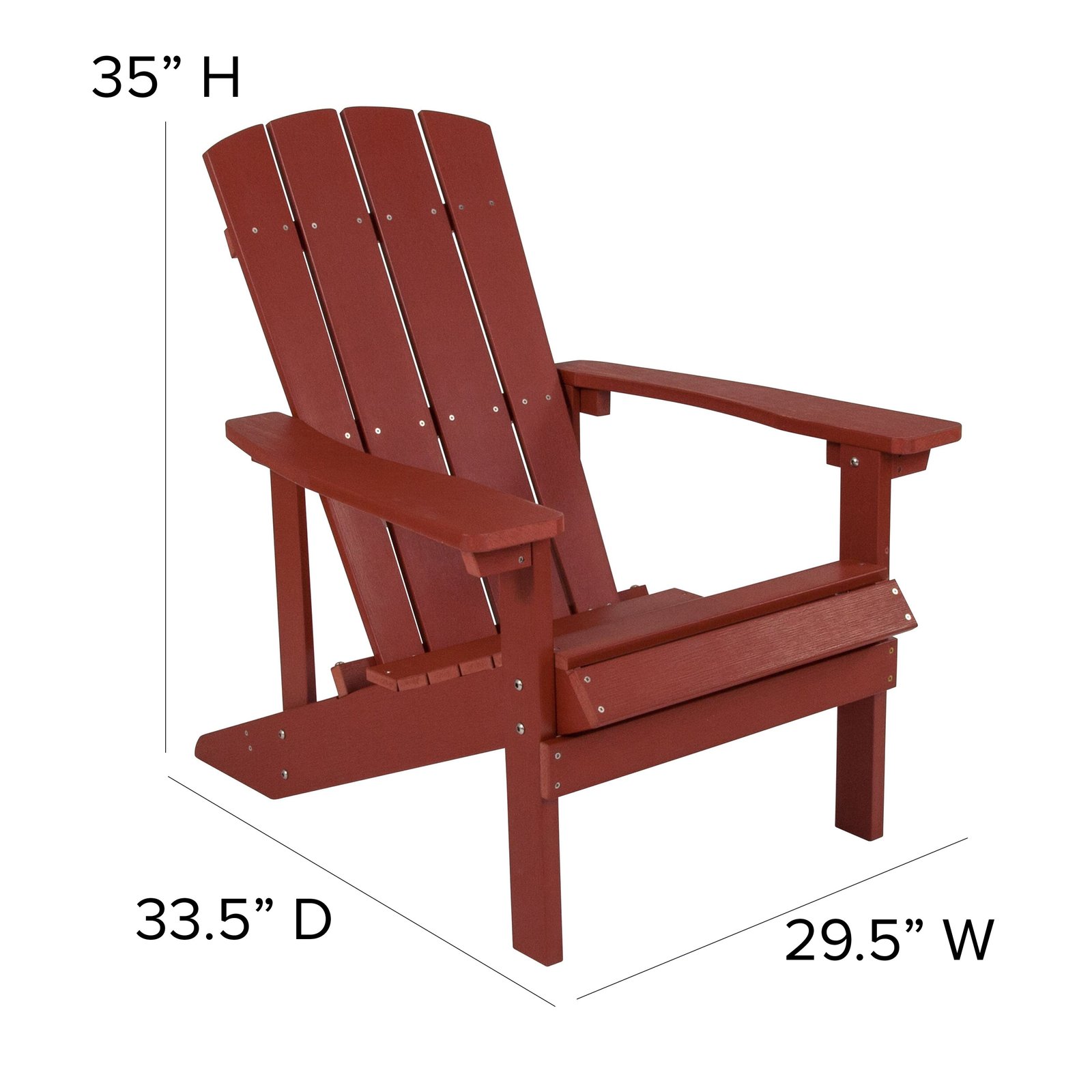 All-Weather Poly Resin Wood Adirondack Chair