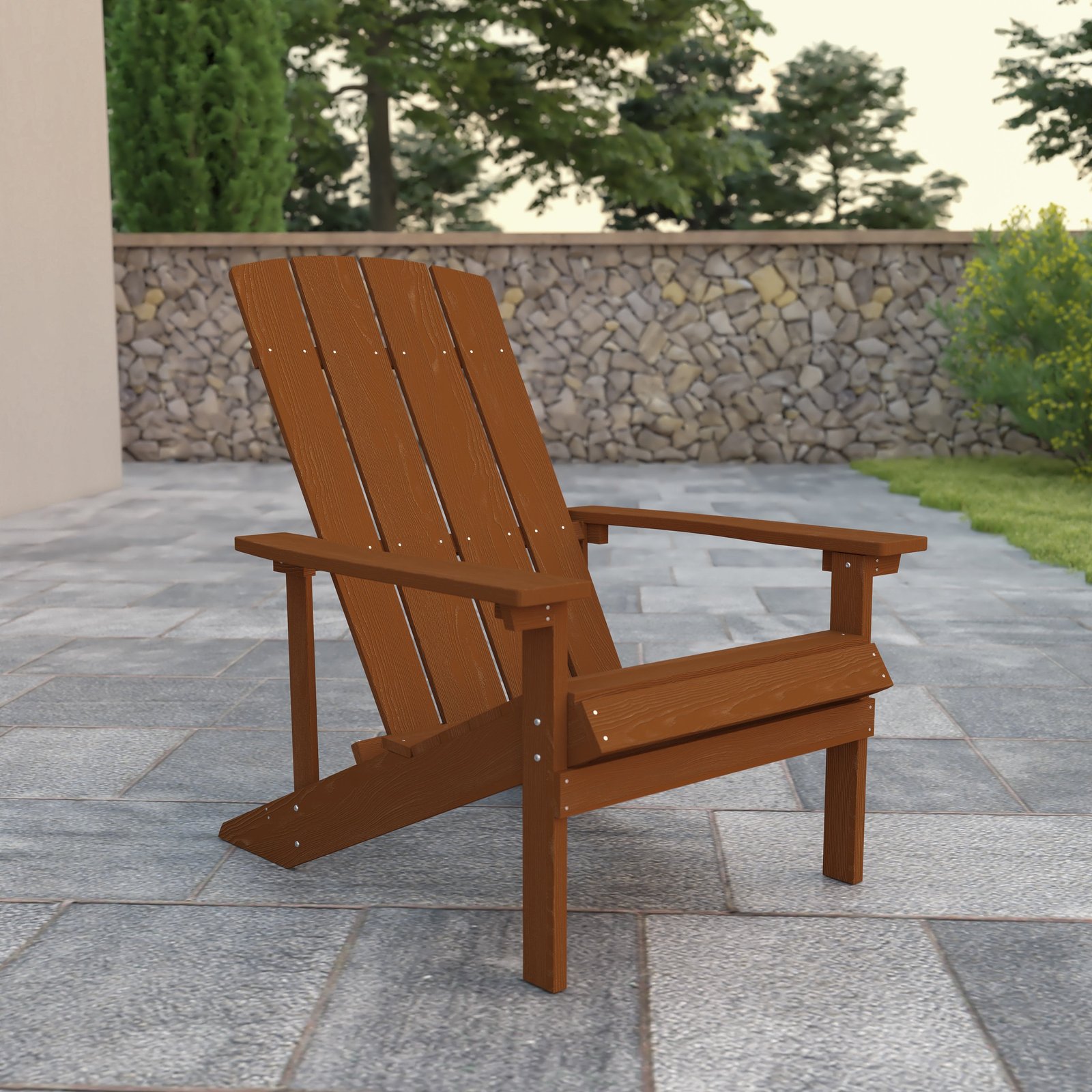 All-Weather Poly Resin Wood Adirondack Chair