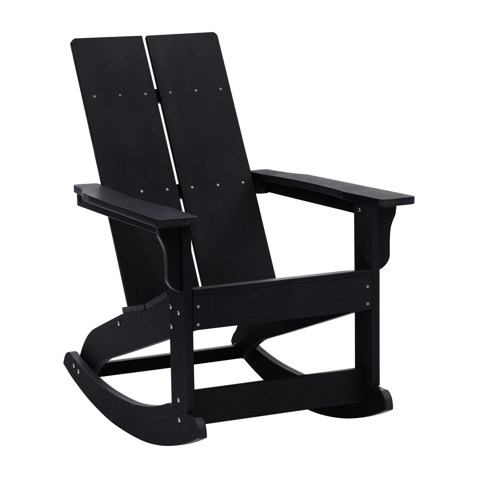 Modern All-Weather Poly Resin Adirondack Rocking Chair for Indoor/Outdoor Use