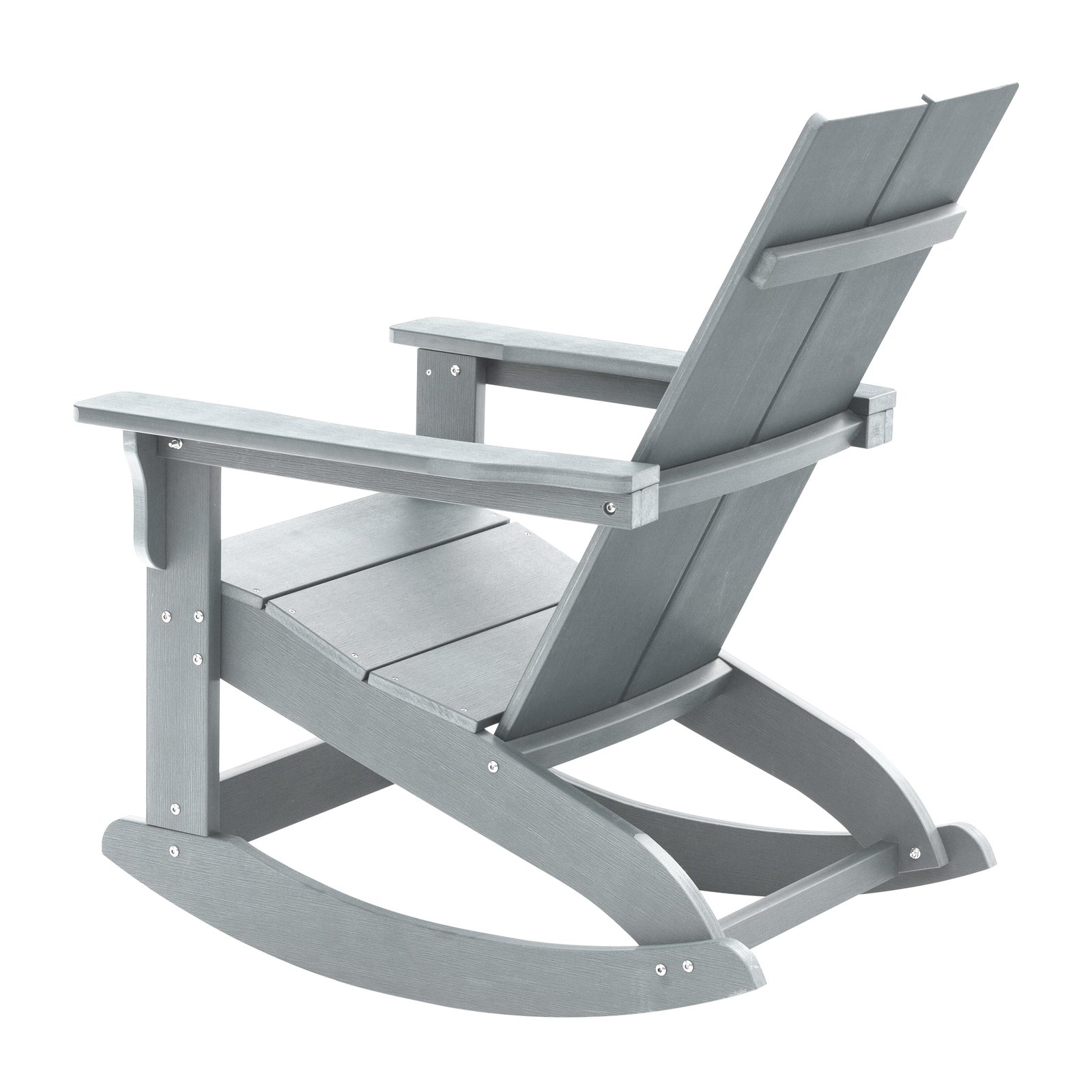Modern All-Weather Poly Resin Adirondack Rocking Chair for Indoor/Outdoor Use