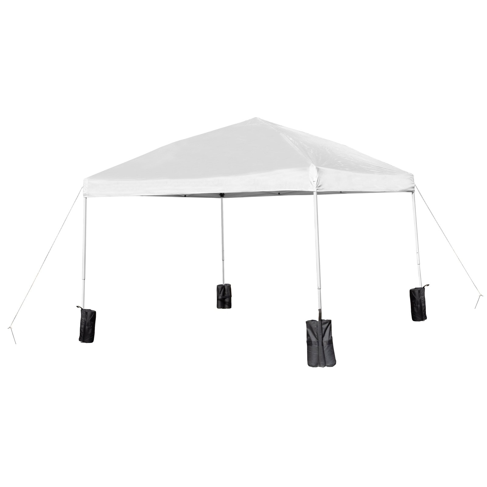 10'x10' Pop Up Straight Leg Canopy Tent With Sandbags and Wheeled Case