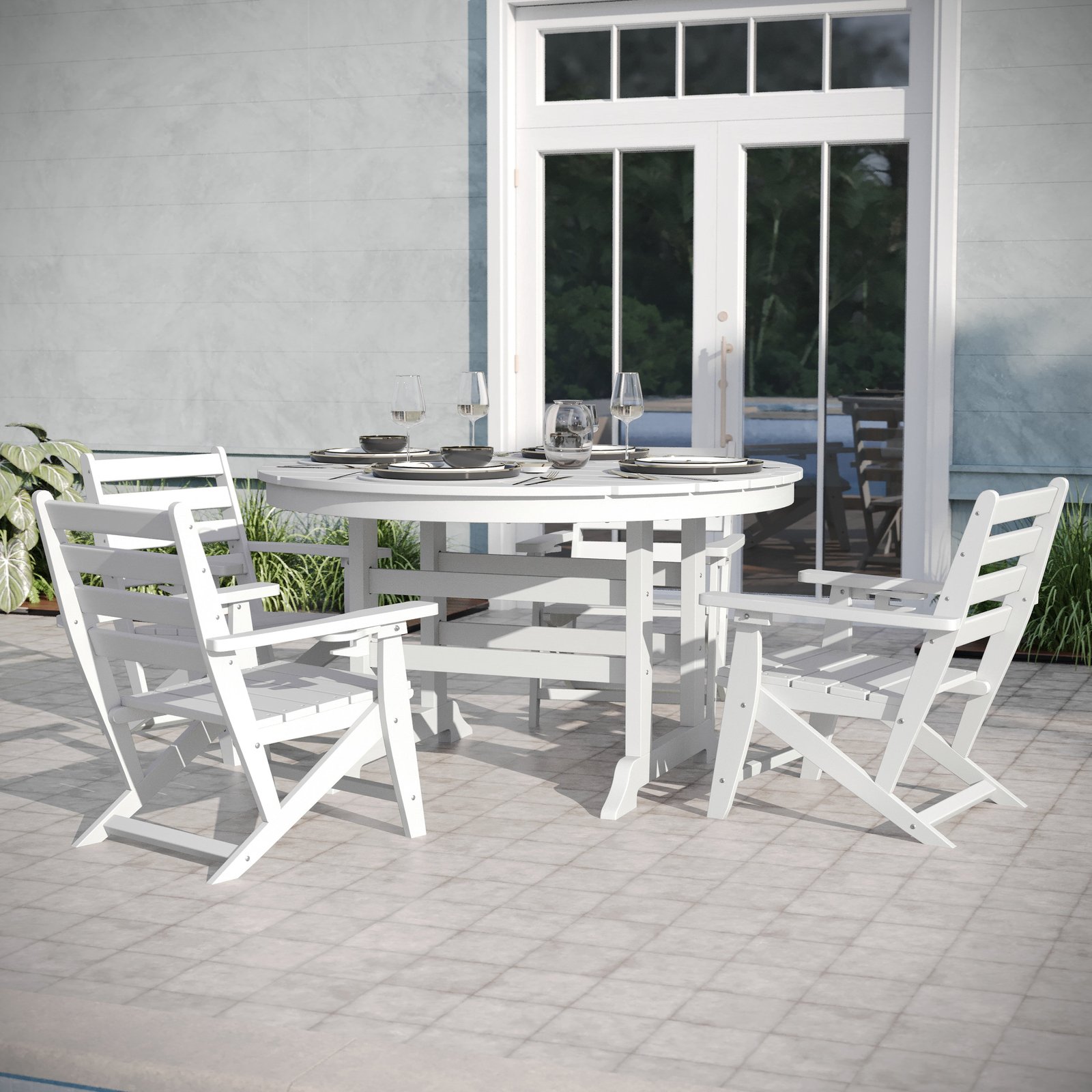 Indoor-Outdoor Recycled HDPE Adirondack Dining Table
