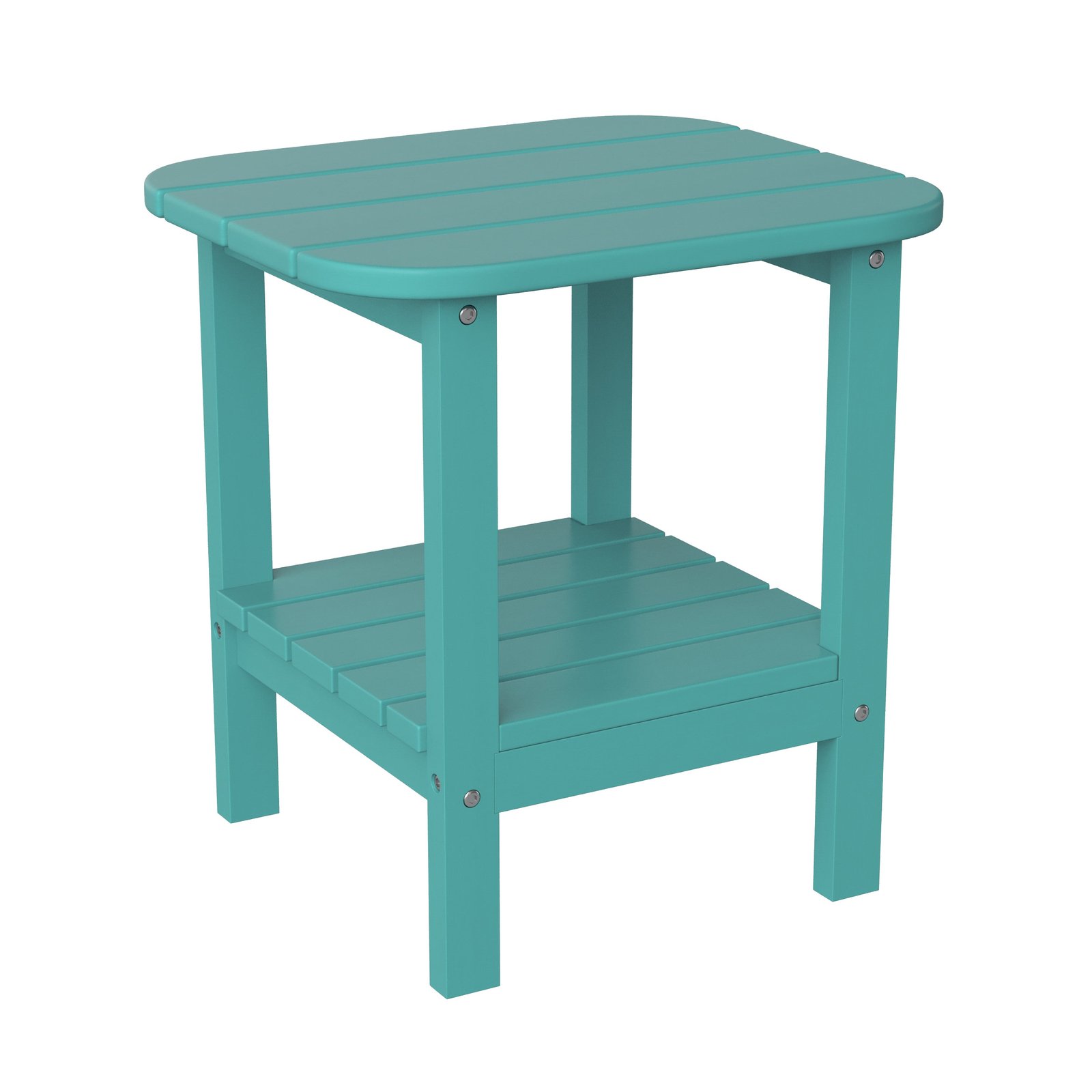 Two Tier Polyresin Adirondack Side Table - All-Weather for Indoor/Outdoor Use