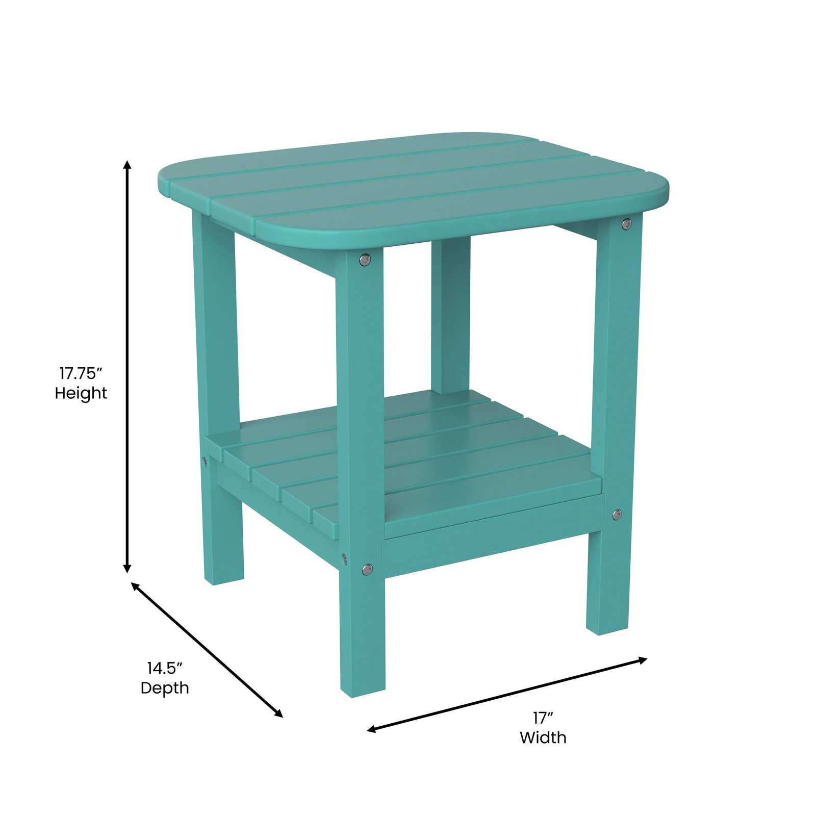 Two Tier Polyresin Adirondack Side Table - All-Weather for Indoor/Outdoor Use
