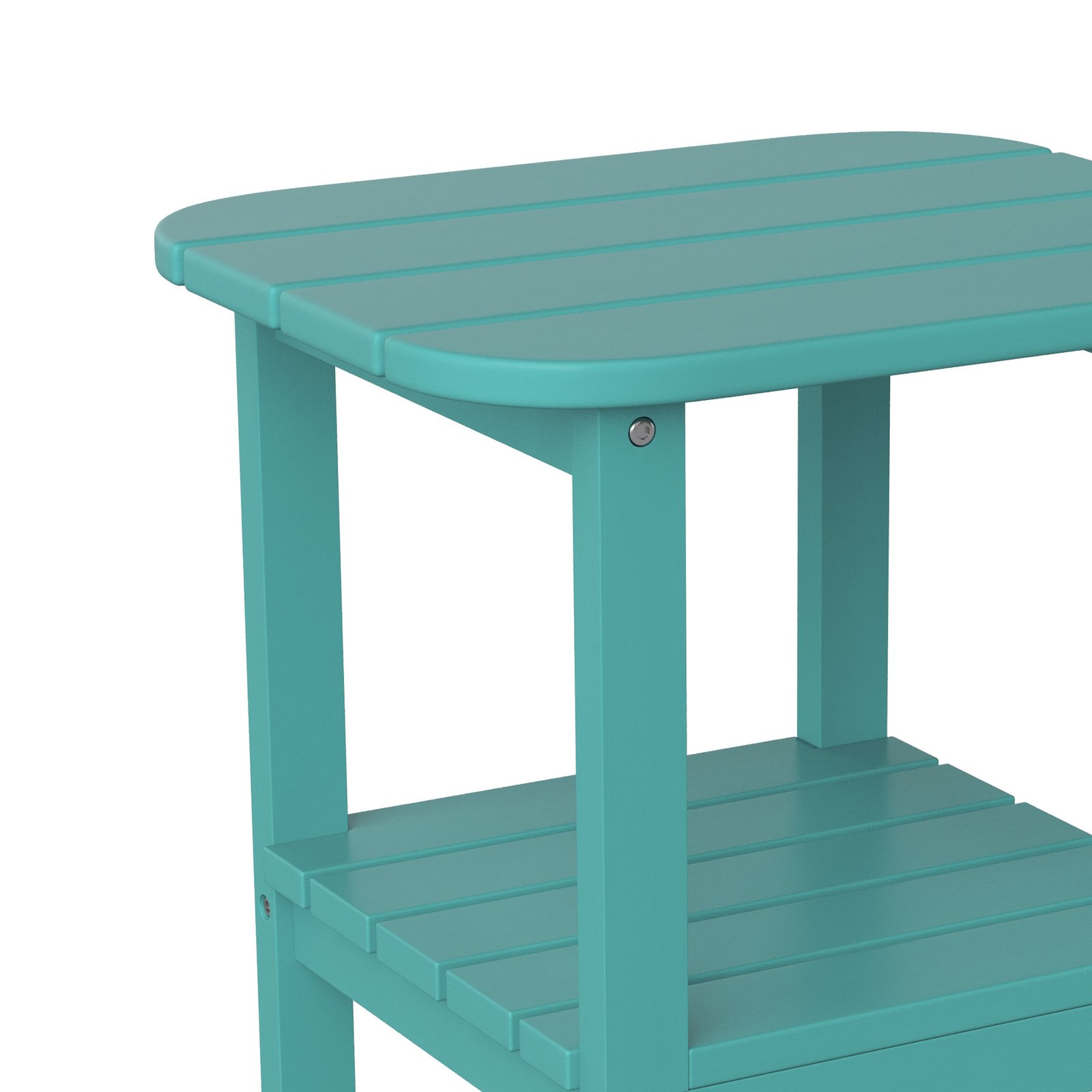 Two Tier Polyresin Adirondack Side Table - All-Weather for Indoor/Outdoor Use