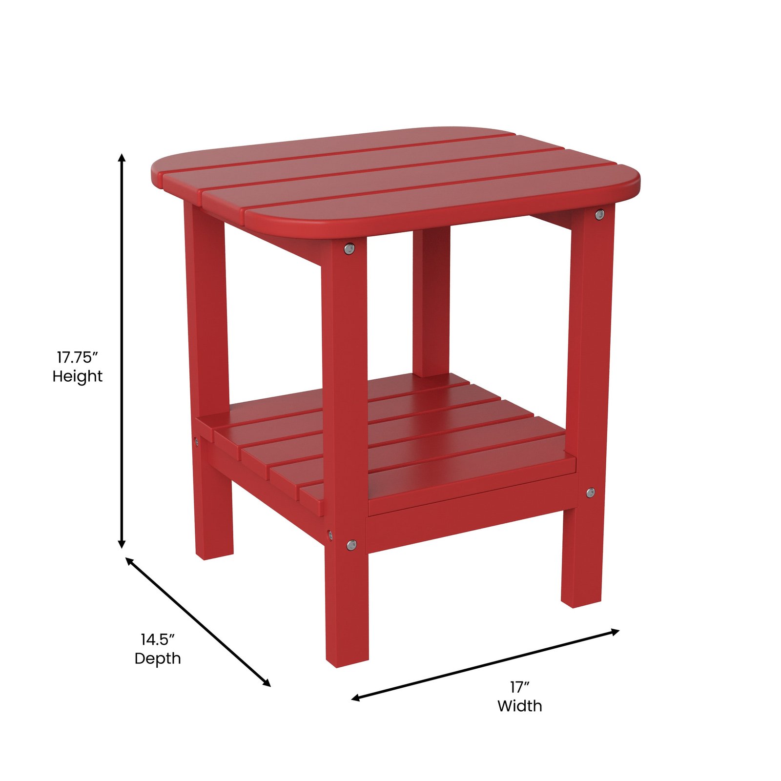 Two Tier Polyresin Adirondack Side Table - All-Weather for Indoor/Outdoor Use