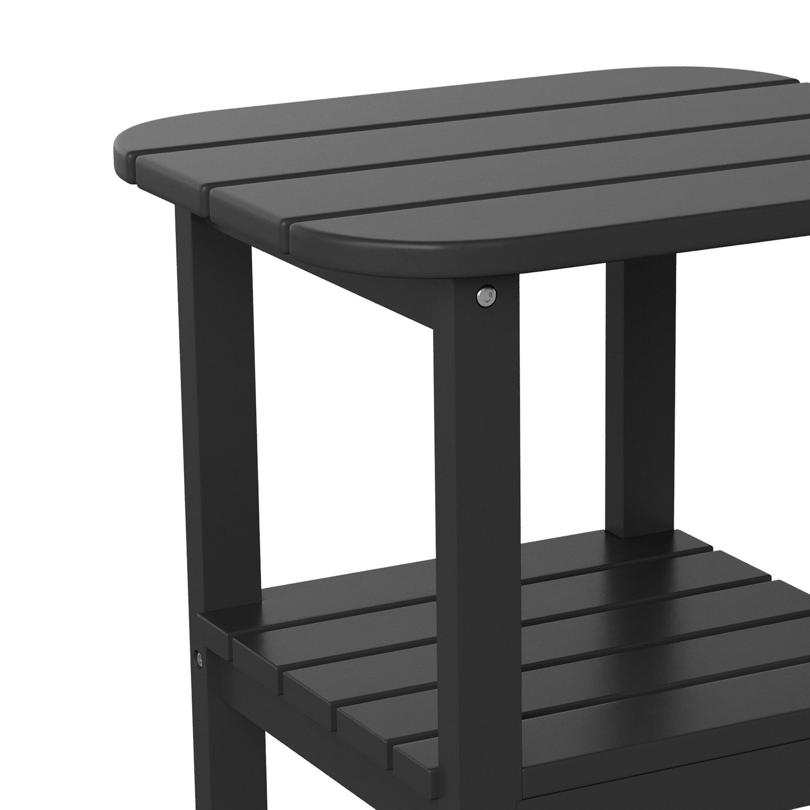 Two Tier Polyresin Adirondack Side Table - All-Weather for Indoor/Outdoor Use