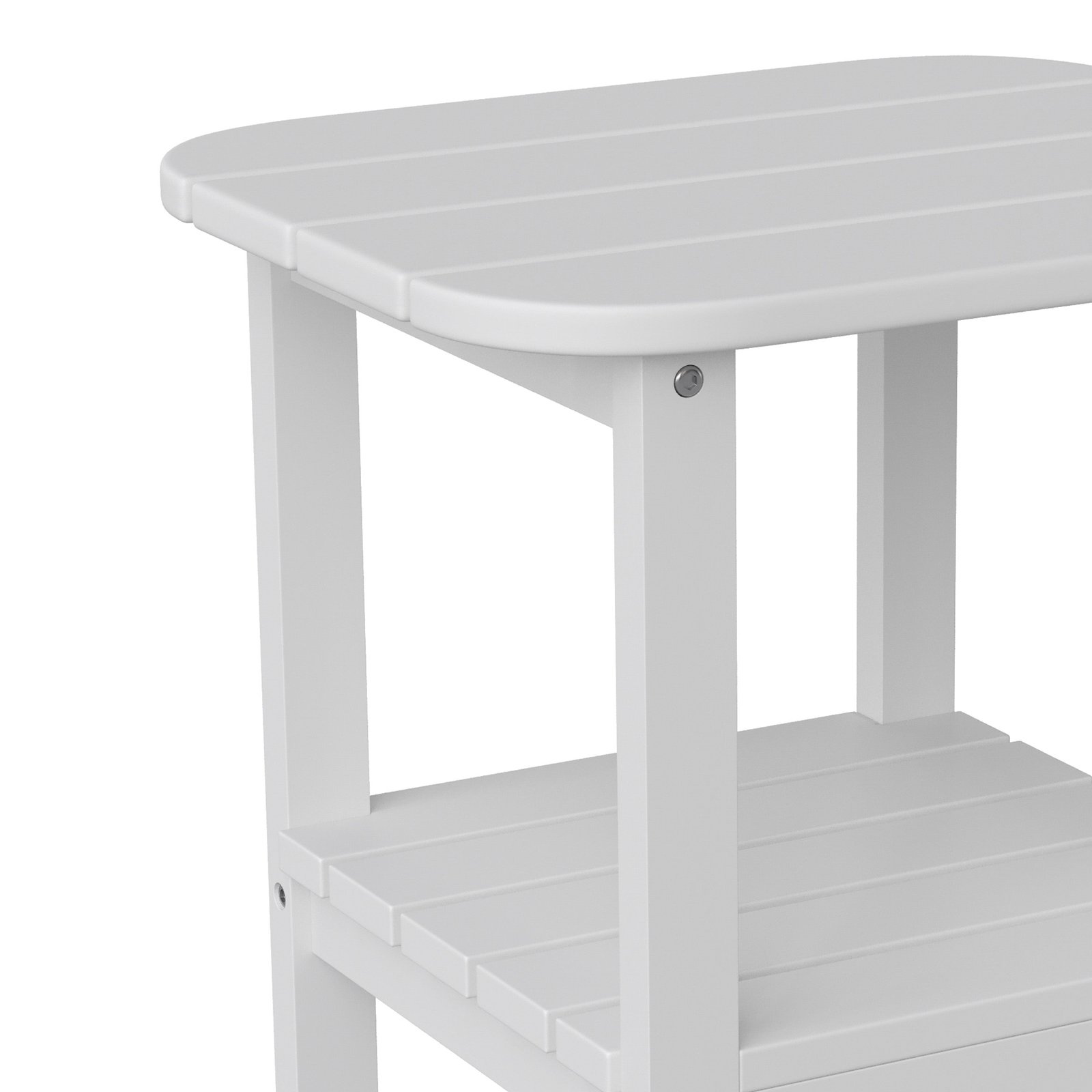 Two Tier Polyresin Adirondack Side Table - All-Weather for Indoor/Outdoor Use