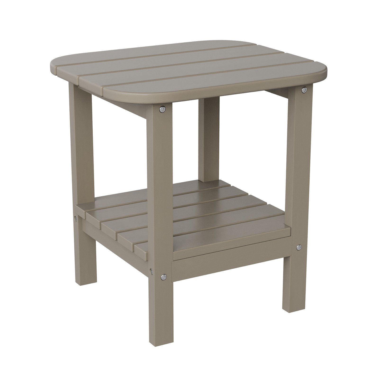 Two Tier Polyresin Adirondack Side Table - All-Weather for Indoor/Outdoor Use