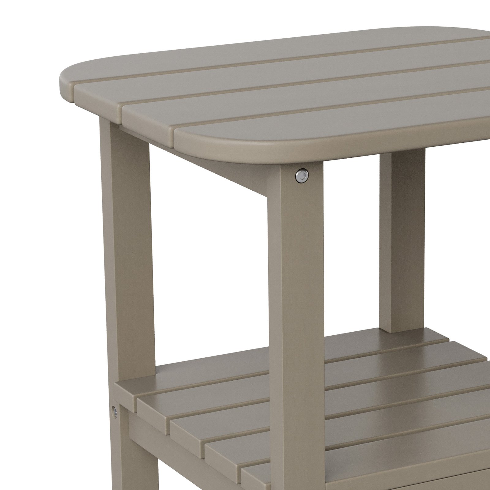 Two Tier Polyresin Adirondack Side Table - All-Weather for Indoor/Outdoor Use