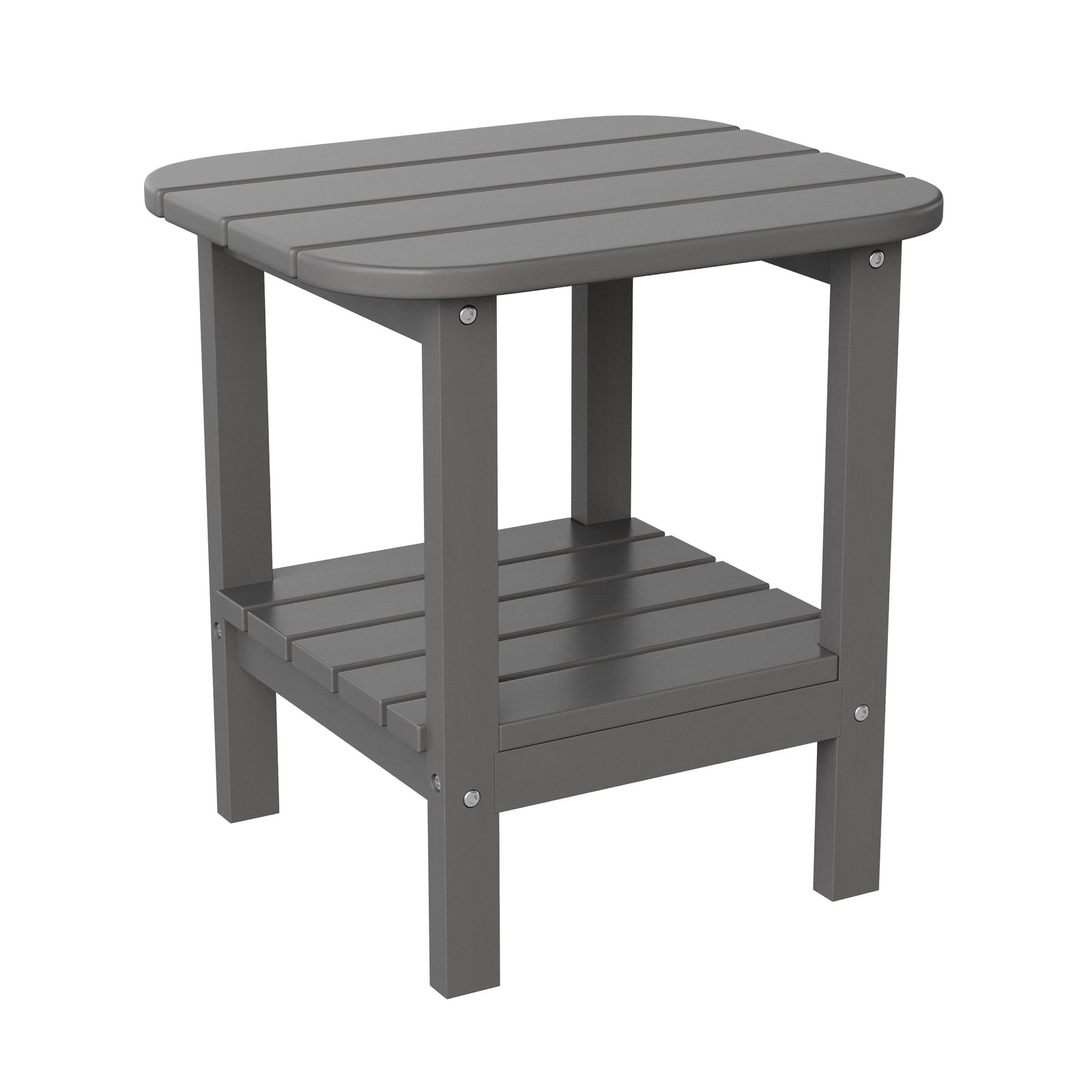 Two Tier Polyresin Adirondack Side Table - All-Weather for Indoor/Outdoor Use