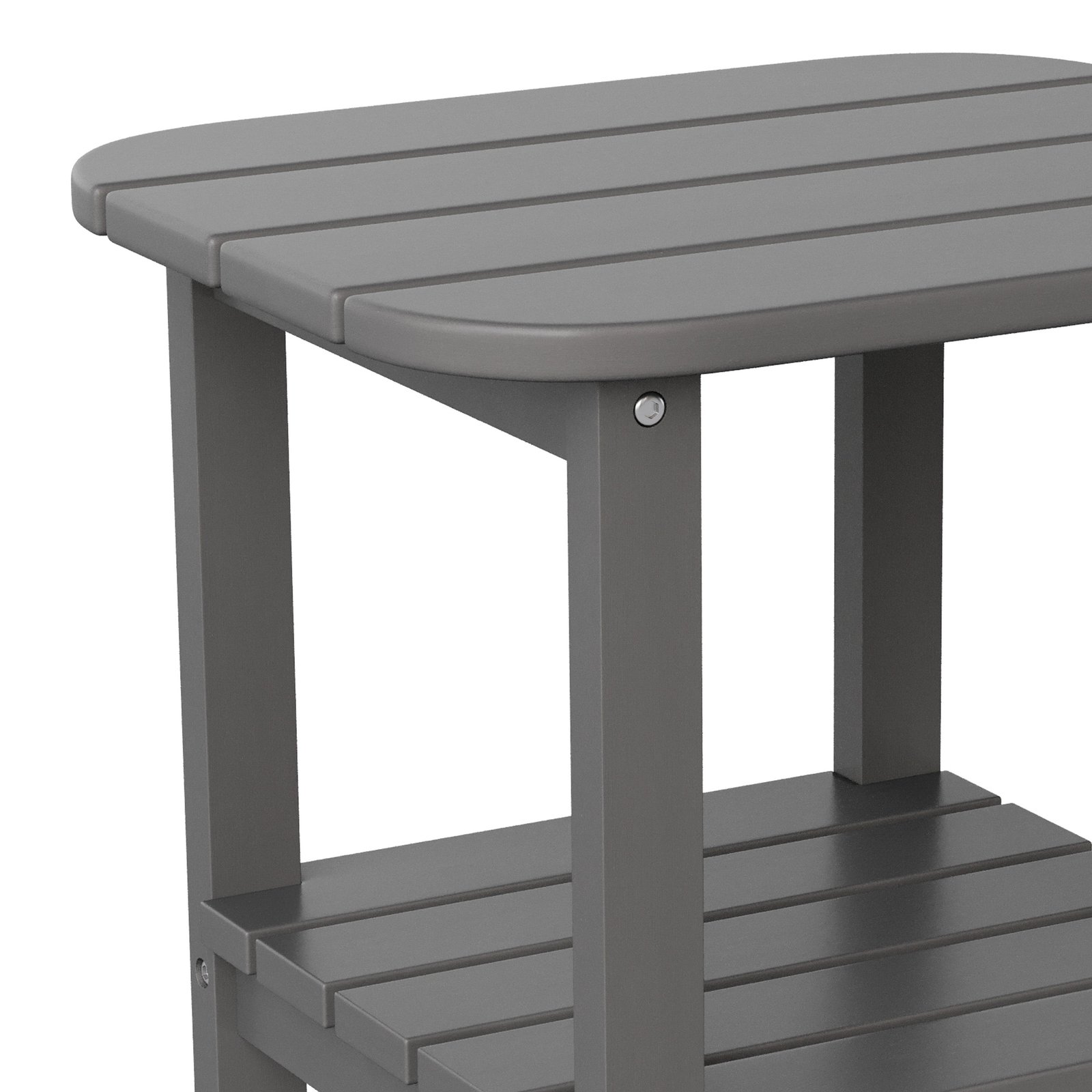 Two Tier Polyresin Adirondack Side Table - All-Weather for Indoor/Outdoor Use