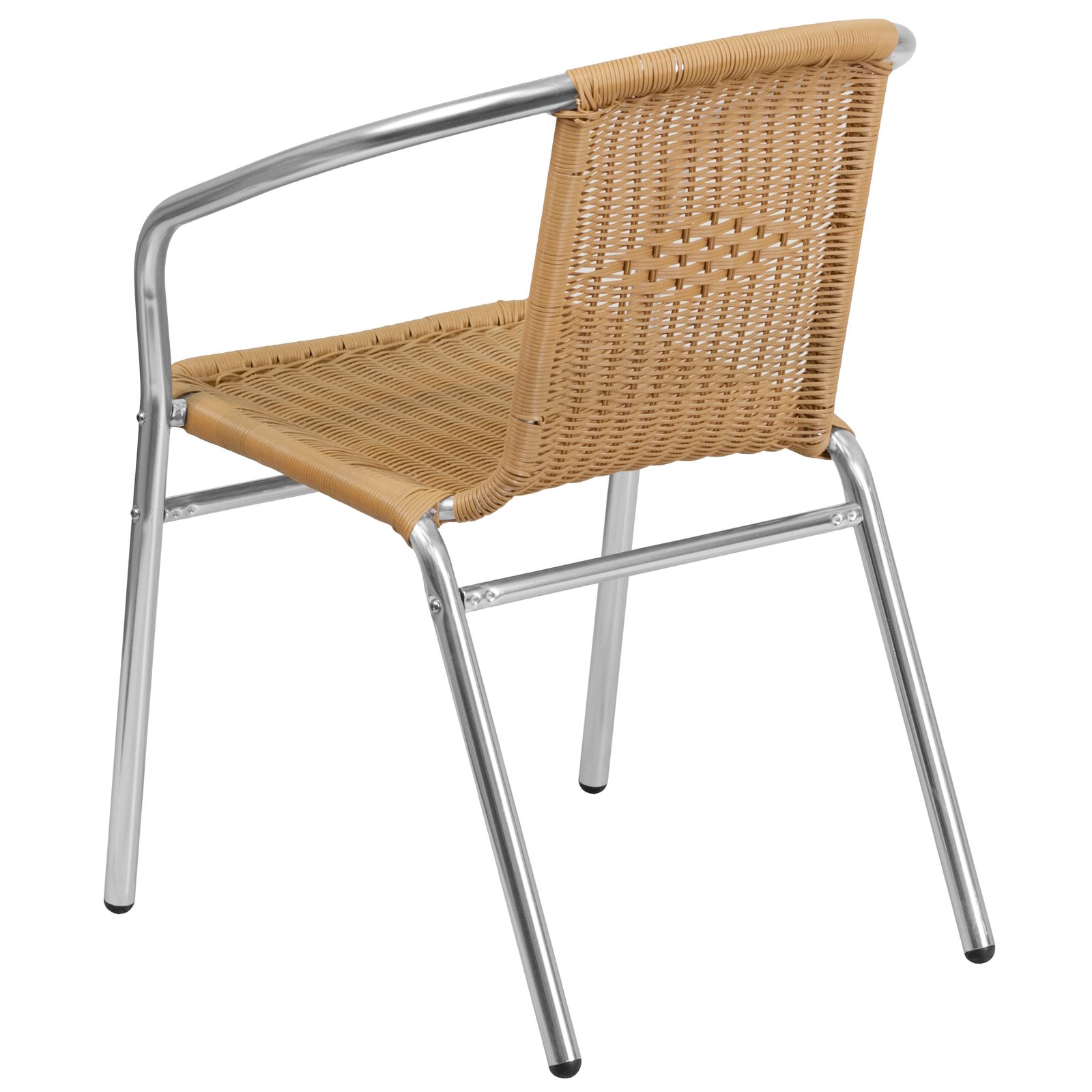 Commercial Aluminum/Rattan Restaurant Dining Stack Chair