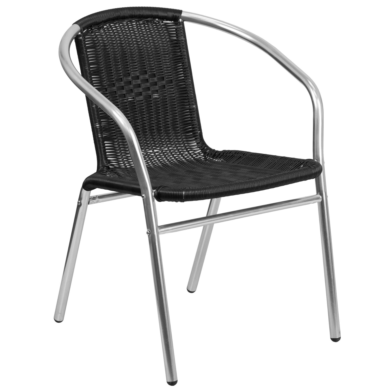 Commercial Aluminum/Rattan Restaurant Dining Stack Chair