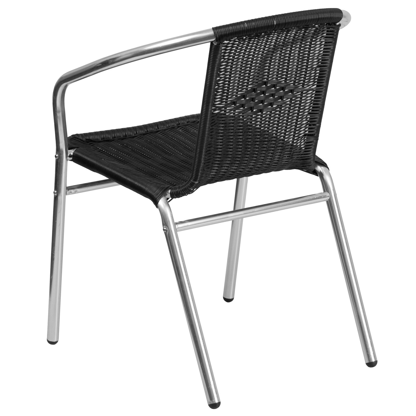 Commercial Aluminum/Rattan Restaurant Dining Stack Chair